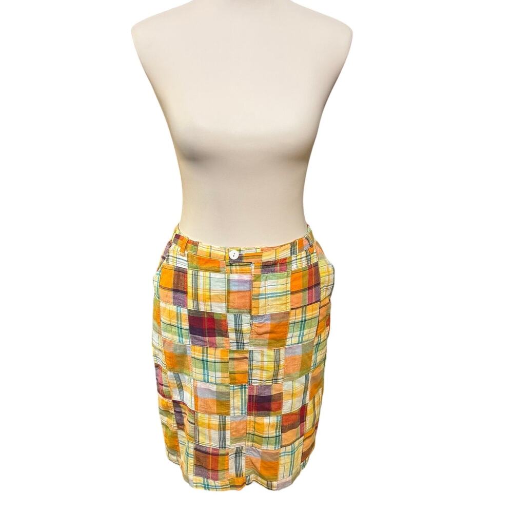 Pendleton Madras Plaid Orange Patchwork Straight … - image 3